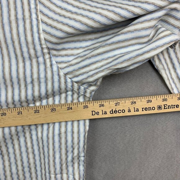 Robert Graham Men Shirt 2XL White Vertical Striped Paisley Button Up Long Sleeve - Picture 8 of 10